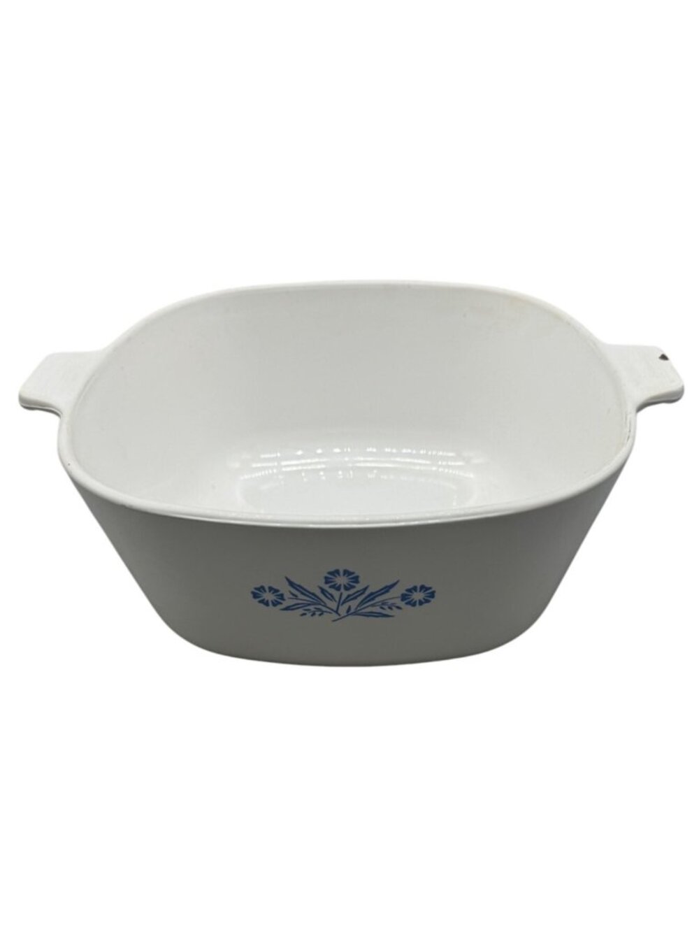 Corning Ware 2 1/2 Qt Casserole Dish Blue Cornflower Pattern Made In USA READ